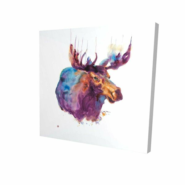 Fondo 16 x 16 in. Abstract Moose-Print on Canvas FO2791352